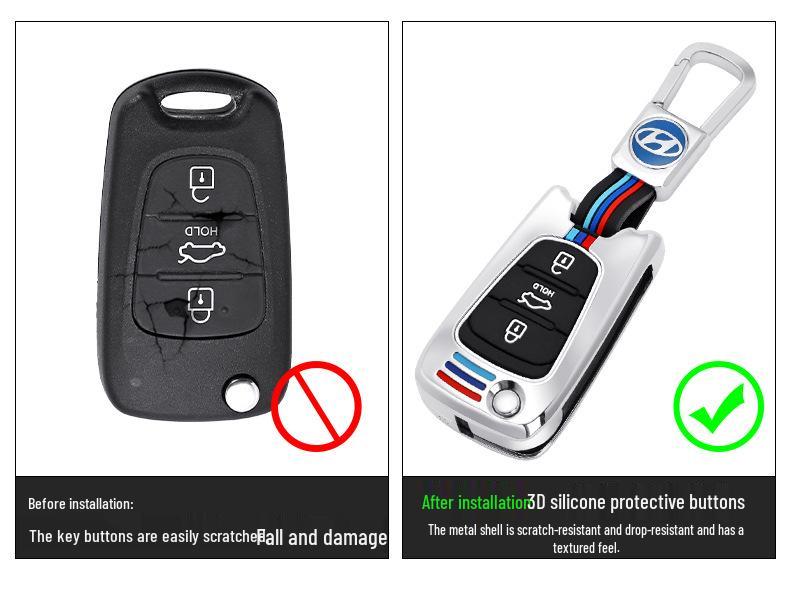 Key Shell Case for Beijing Hyundai: Elantra, Langdong, Reina, Sonata 8, Ix35, Lingdong, Ix25 Models