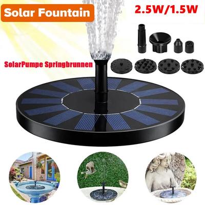 5W-1.2W Solar Fonteinpomp 220L/H Solar Fontein Zonnepaneel Vogelbad Fontein Buiten Tuin Zwembad Waterfontein voor Tuin