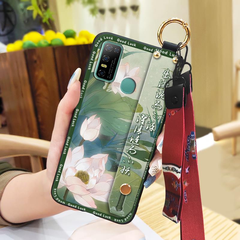 Lanyard Chinese style Phone Case For Doogee N30 Anti-dust Elderly lady Wrist Strap Phone Holder Protective Wristband