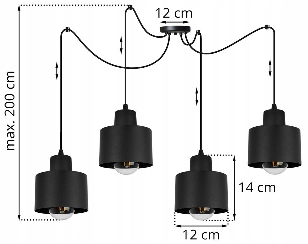MODERN CEILING HANGING LAMP BLACK LED LAMP