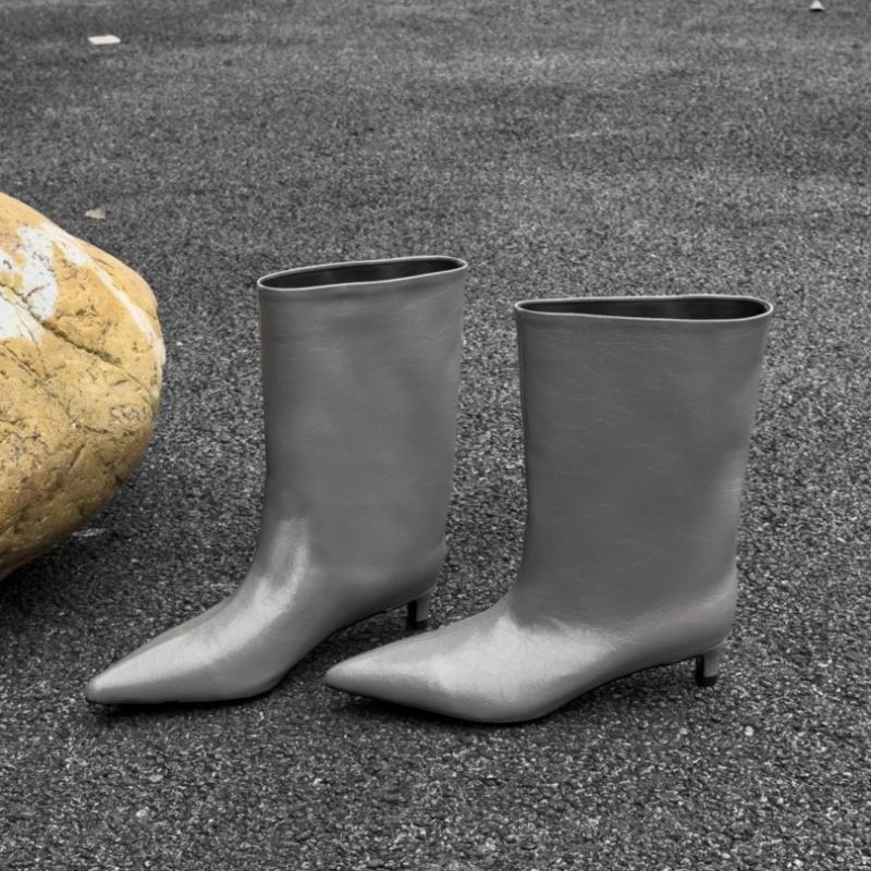 

Winter Pointed Toe Women Knee High Boots Sexy Low Heels Wedding Party Shoes Female Slim Long Booties De Muje 43