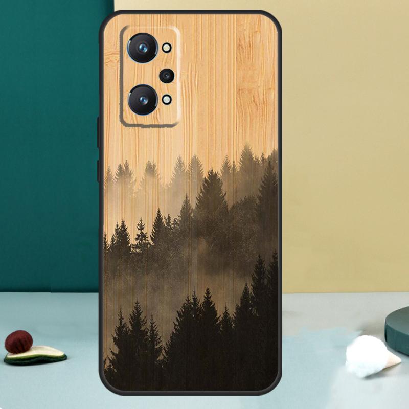 Tree Flower Bamboo Wood For Realme 11 10 12 13 14 Pro Plus GT 7 6 5 Pro GT 6T C67 C61 C53 C51 C21Y C25S C75 C55 Case