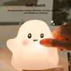 Halloween Ghost LED Light Halloween Touch Bedside Ghost LED Lamp Silicone Cute Halloween Ghost Decor With Sound Effect For