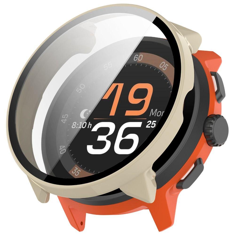 PC+Tempered Protective Case Anti-Scratch Full Coverage Screen Cover Bumper Protector Shell for Suunto Run