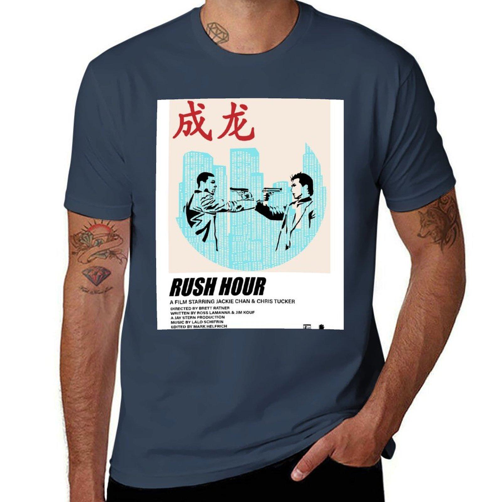 Rush Hour Minimalist Poster T-Shirt cotton t shirts high quality t shirt custom print T-Shirt S
