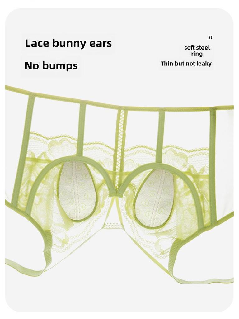 Adjustable Women's Bra: Side Breast Correction, Anti-Sagging, Eight-Row Buckle, Soft Steel Ring, Summer Thin Style.