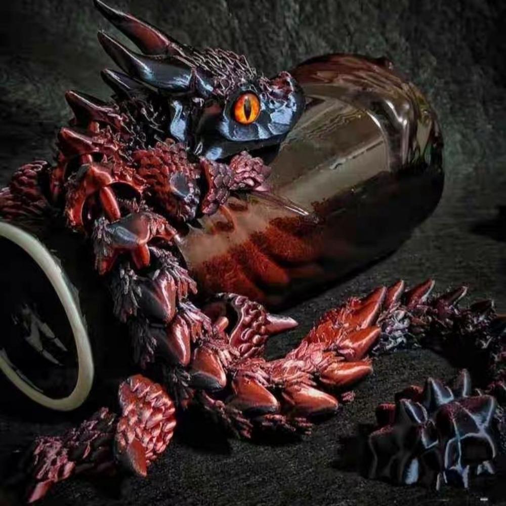 Chinese Dragon 3D Printed Dragon 3D Articulated Dragon Toys  Landscaping Decoration