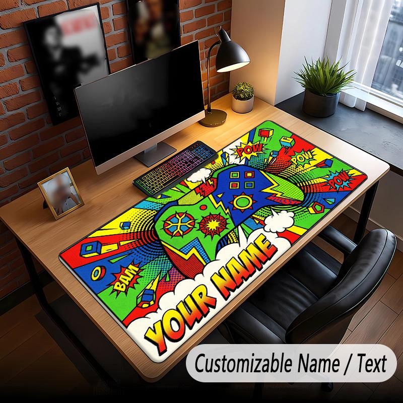 Fantasy Adventure Theme Custom Mouse Pad Personalized With Name Text Customized Desk Mat For Office Home Decor