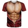3D Digital Printed Men's T-shirt Muscle Funny T-shirt