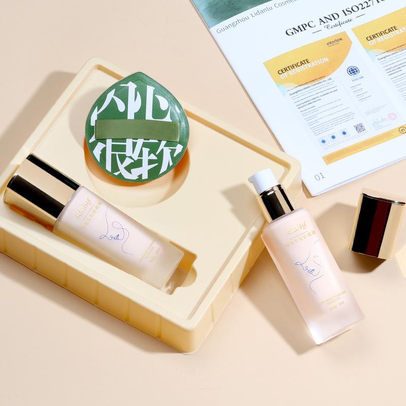 Set Klaisy Lock Fond de ten impecabil și Corector: De lungă durată, Ușor, Nu transferă, Controlul sebumului, Hrănitor.