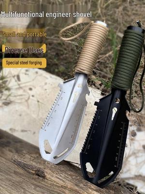 Portable Multifunctional Military Camping Shovel - Outdoor Survival & Self-Defense Tool
