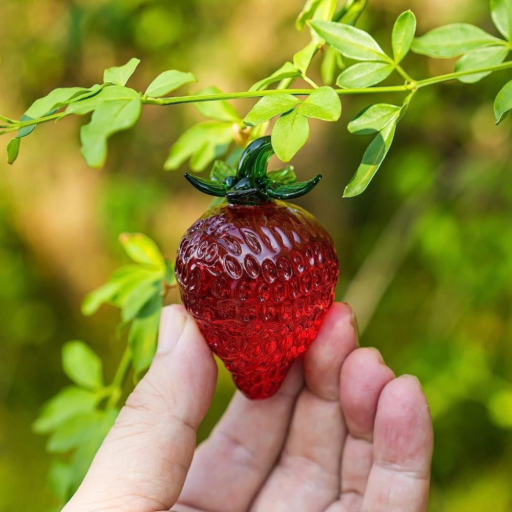 Mascot Crystal Strawberry Small Children's Toys Creative Fruit Ornament  For Office