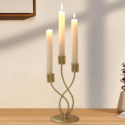 3 Arm Candle Holder Simple Nordic Home Decor Centerpiece Candlestick for Dining Room Party Living Room Wedding Thanksgiving