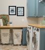 Inkdotpot 2 Piece Laundry Signs for Laundry Room Decor Wash Dry Fold Repeat Poster With Frame, Laundry Room Wall Art Signs Framed