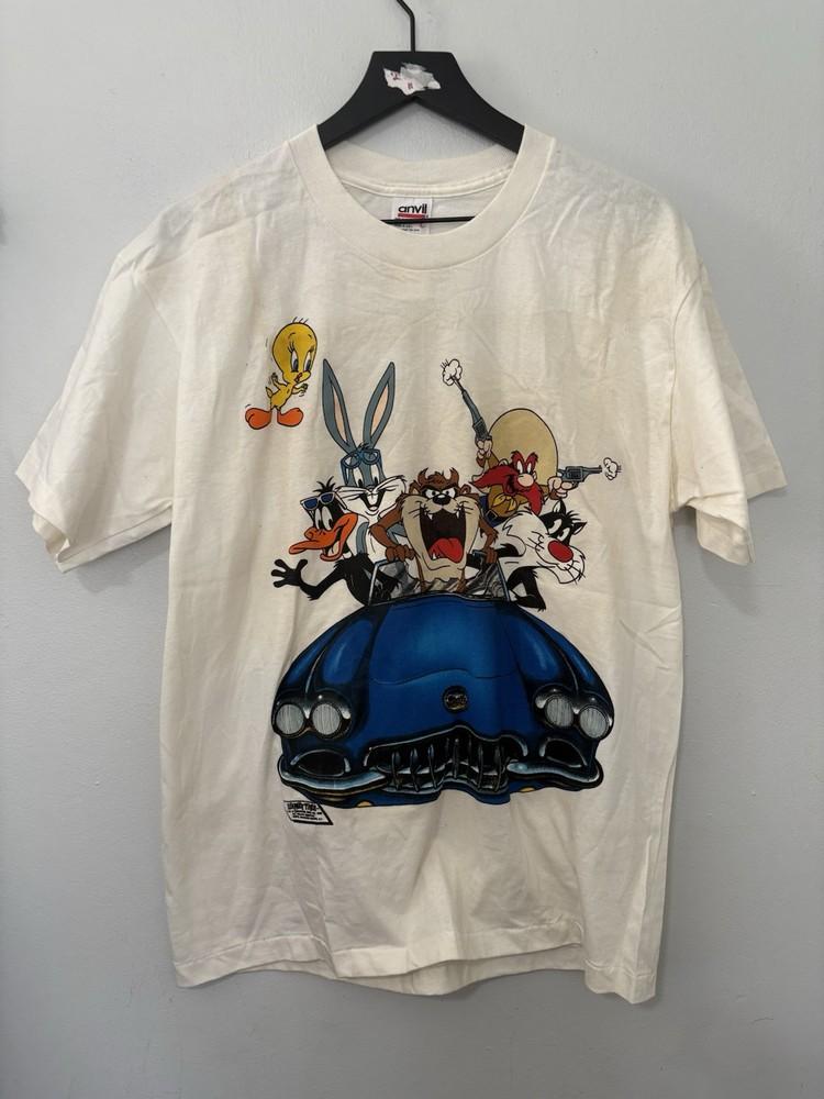 Vintage Looney Tunes Men’s Shirt Large Warner Bros 90s Taz Bugs Bunny Daffy Duck Unisex T-Shirt XXL