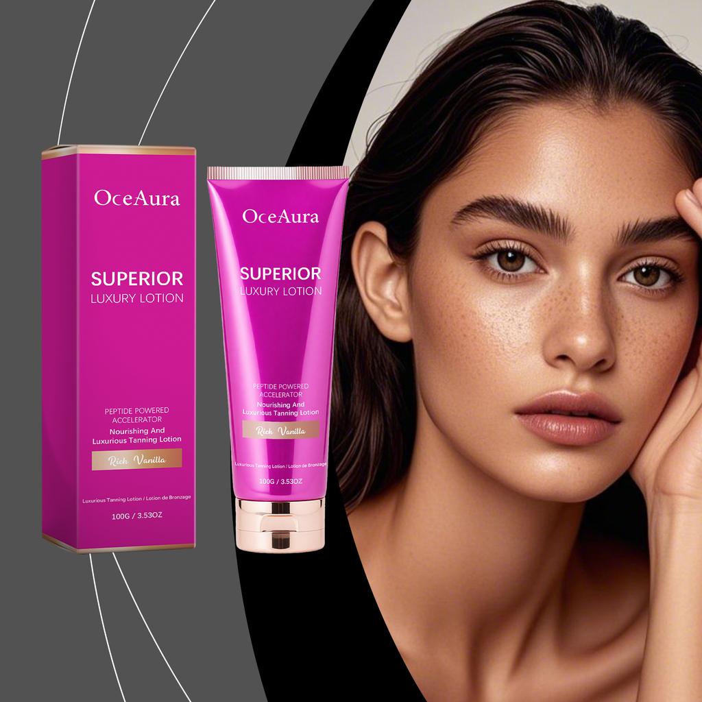 OCEAURA Darkening Lotion for outdoor tanning, refreshing, light, moisturizing and natural gloss for wheat-colored skin