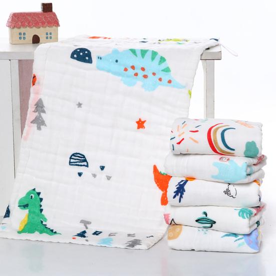 Cotton Towel Smooth Quick-dry Long Square Six-layer Baby Cotton Square Towel for Home