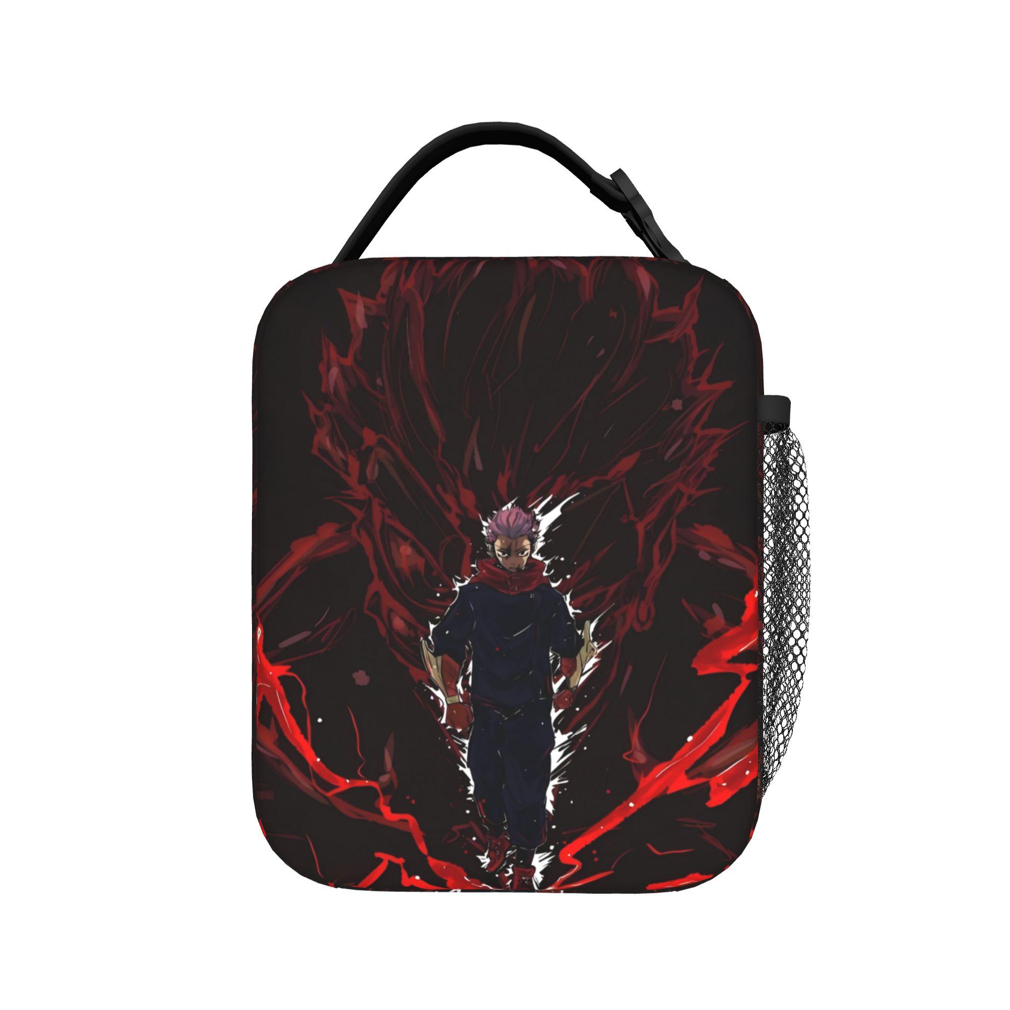 Satoru Geïsoleerde Lunchtassen Groot Jujutsus Kaisens Anime Maaltijdcontainer Koeltas Tote Lunchbox Werk Reizen Voedsel Handtassen One Size