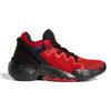 adidas D.O.N. Issue #2 J Mitchell Breathable Low Top Children's Basketball Shoes Black Red Gold FZ1426