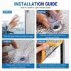 Reflective Window Insulation Film Window Cover with Suction Cups Reusable Thermal Insulation Sun Shade for Home Office RV