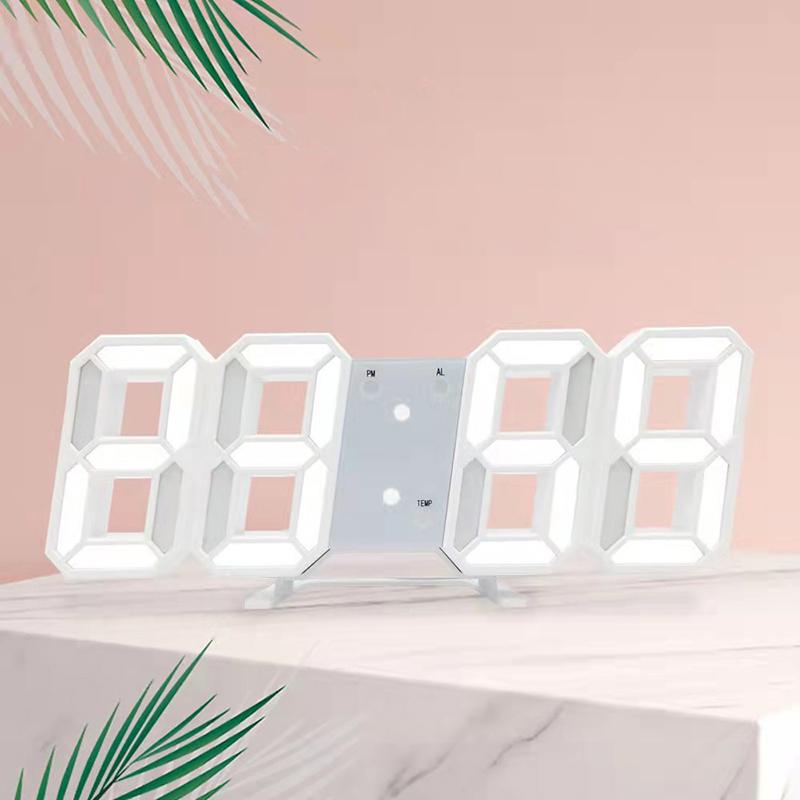3D LED Table Alarm Clock - Displays Date & Temperature | Decorative Digital Clock for Home, Kitchen & Office