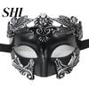 Masque Demi-Visage Mascarade Rétro Magnifique Vieilli Anti-Déformation Anti-Décoloration Accessoires Cosplay Plastique Fête Costume Venise Grèce Antique Hommes