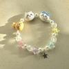 Anime Cartoon Verstellbares, elastisches Perlenarmband für Frauen und Mädchen, exquisites Kawaii-Armband, Schmuck, Accessoires, Geschenke