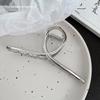 Silver Influencer Large Metal Shark Hairpin Clip for Women