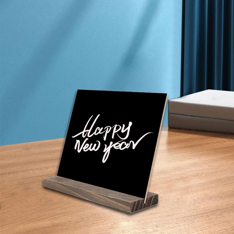 8Pcs Small Chalkboards with Wood Stand Double Sided Message Board Sign Table Number Food Sign for Wedding Party