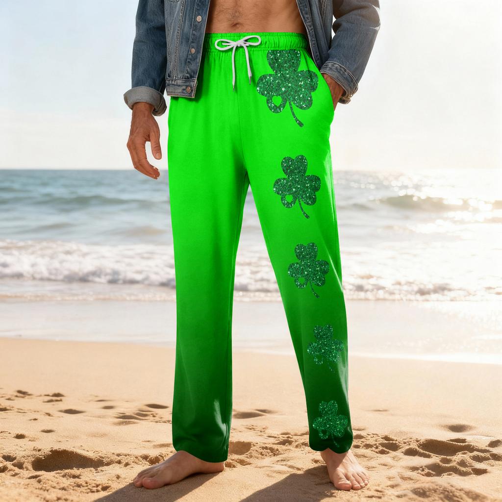 Men's Home Soft Pajama Pants Drawstring With Pockets Casual Sports Pants
