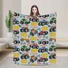 Monster Trucks Car Loves Plush Blankets Girls Boys Flannel Bedding Throws Living Room Warm Soft Quality Bedspread Gift Idea