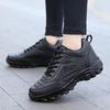 Women's Non-slip Waterproof Walking Shoes - Soft Sole, Leather Surface, Ideal for Spring & Autumn, Perfect for Middle-aged & Elderly.
