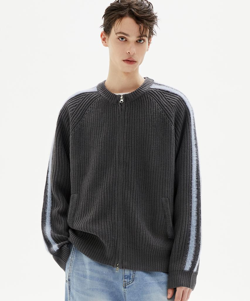 Maglia Tricot TRILLION con Zip e Spazzola Lavabile (Carbone)