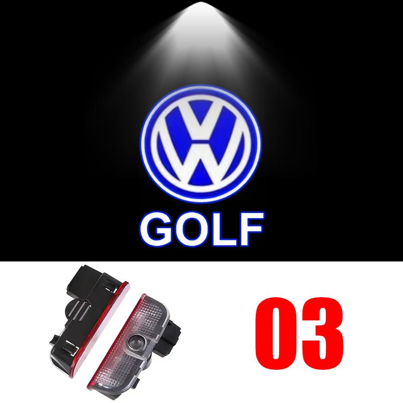 BFPQY1 2 For VW Touareg GTI MK6 Golf 5 6 7 Passat B6 B7 B8 B9 Jetta MK7 R LED Car Door Projector Welcome Ghost Shadow Light Accessories