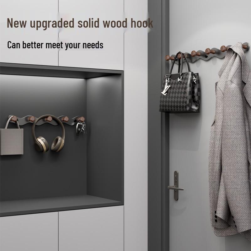 Space Aluminum No-Drill Clothes Hook for Bedroom/Bathroom Doors