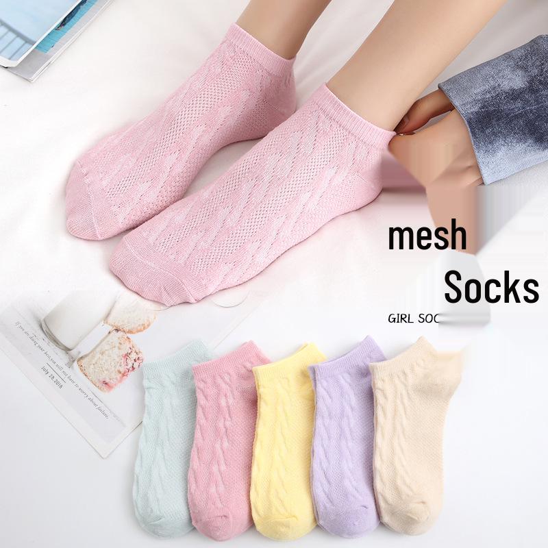 Women's Lace Floral Mesh Ankle Socks - Breathable, Sweet, and Lightweight for Summer