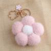 Chain Plushball Bag Pendant Backpack Charms Cartoon Plush Pendant Stuff Plush Toy Flower Keychain