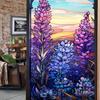 Colorful Retro Floral & Bird Static Cling Window Film - No Glue, Removable