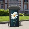 Colorful Utility Room Surface Decals Cartoon Animal Trash Can Sticker, Self-Adhesive PVC Decal, Waterproof Cute Decorative Adhesive for Household Bins