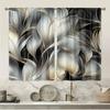 2 Pcs Black and White Maple Leaves Print Curtains  Suitable for Bedroom  Living Room Kitchen Decor  Home Decoration  Window Decor