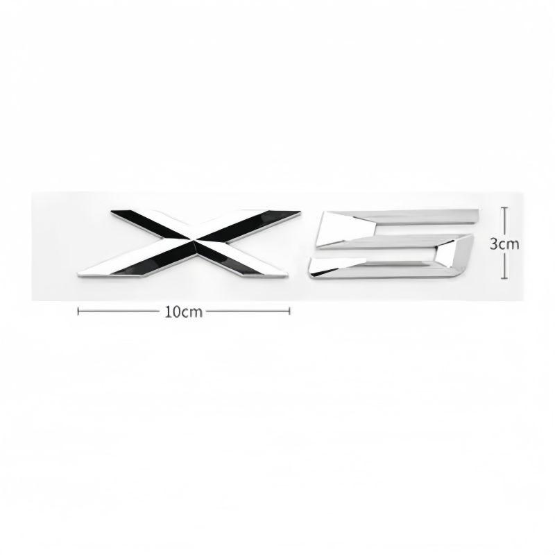Logo chromé ABS 3D X3 X5 X6 GT, Badge de coffre de voiture, autocollant pour X5 E70 E53 F15 G05 X3 X5 X6 GT, accessoires Stikcer