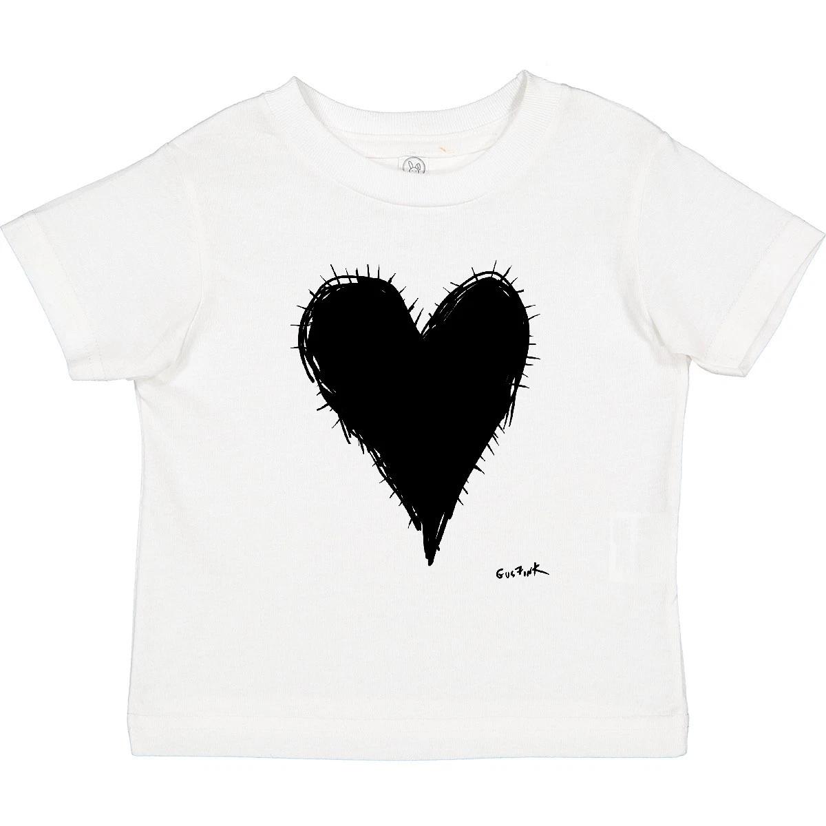 Inktastic Stitched Black Heart Toddler T-Shirt Love Gothic Horror Child Kid 140