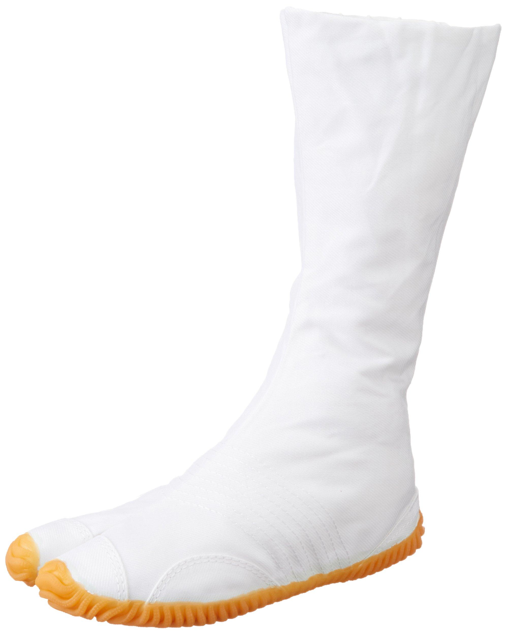 

[Margo] Tabi Boots with Attached Heel Cushion, Kohaze Fasteners, Taiko Drum Design, for Hiking, Festivals, and Jogging, 12 Pieces, Unisex, Adult, Whit