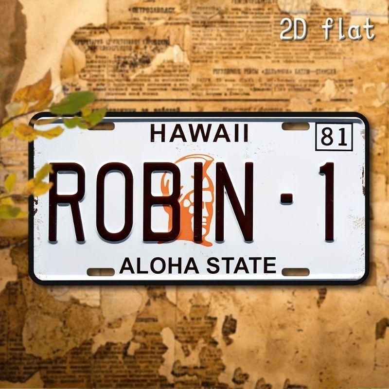 Motorcycle Souvenir License Plate, Metal Auto Wall Decor 15x30cm