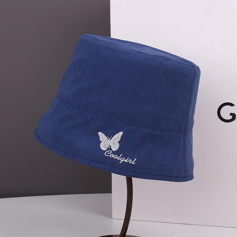 Spring New Letter Fisherman Hat Children Wide Brim Sunshade Sunscreen Hat Showing Face Small Leisure Beach Basin Hat