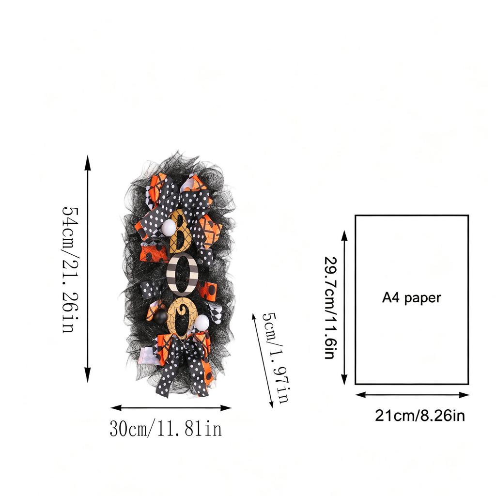 Christmas Wreath Door Hanging with LED Lights, Staircase Decoration for Indoor Home Holiday Décor