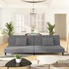 VidaXL 2-seater Sofa Bed with Two Pillows Light Grey Velvet 375910