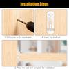 60pcs Plastic Shelf Brackets Compatibility with 3/4 In Thick Boards for Cabinet Shelves Features 5mm Diameter Holes