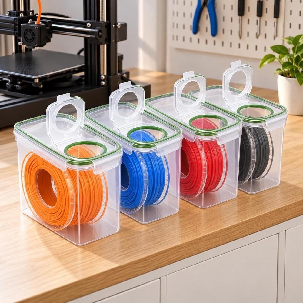 4Pcs Moisture Proof 3D Printing Filament Container Dustproof Filament Dry Box Household