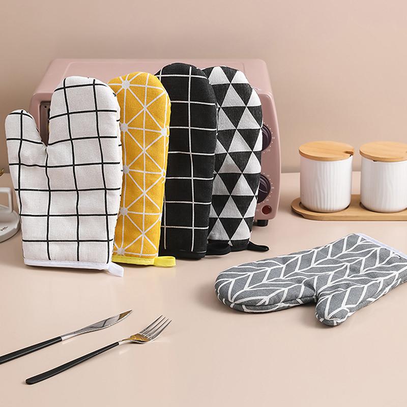 Backhandschuhe Ofenhandschuhe Mikrowellenhandschuhe Hitzebeständige Baumwoll-Leinen-Handschuhe Küchenbackwerkzeuge Backformen